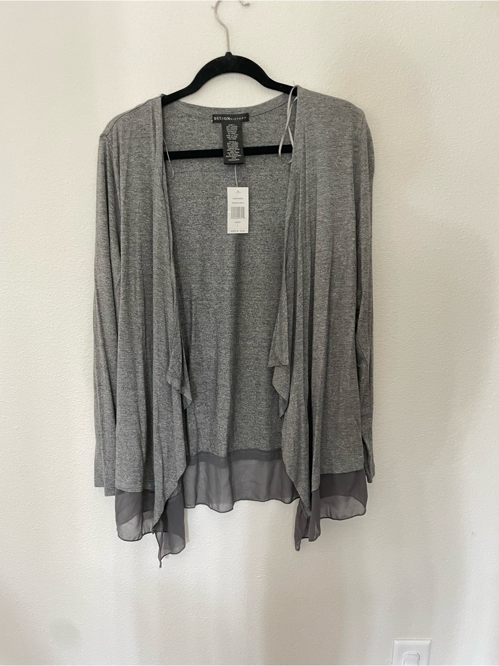 Design History Smoke Grey Knit Cardigan